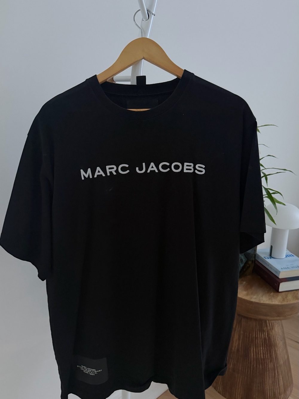 Marc Jacobs Black T-Shirt with White Logo